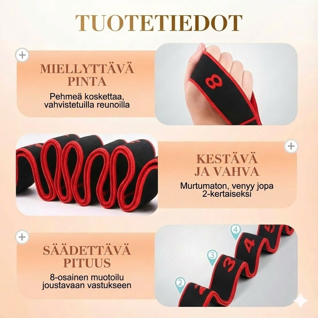 Venyttele syvemmälle, liiku vapaammin – Vastuskuminauha, missä ikinä oletkin
