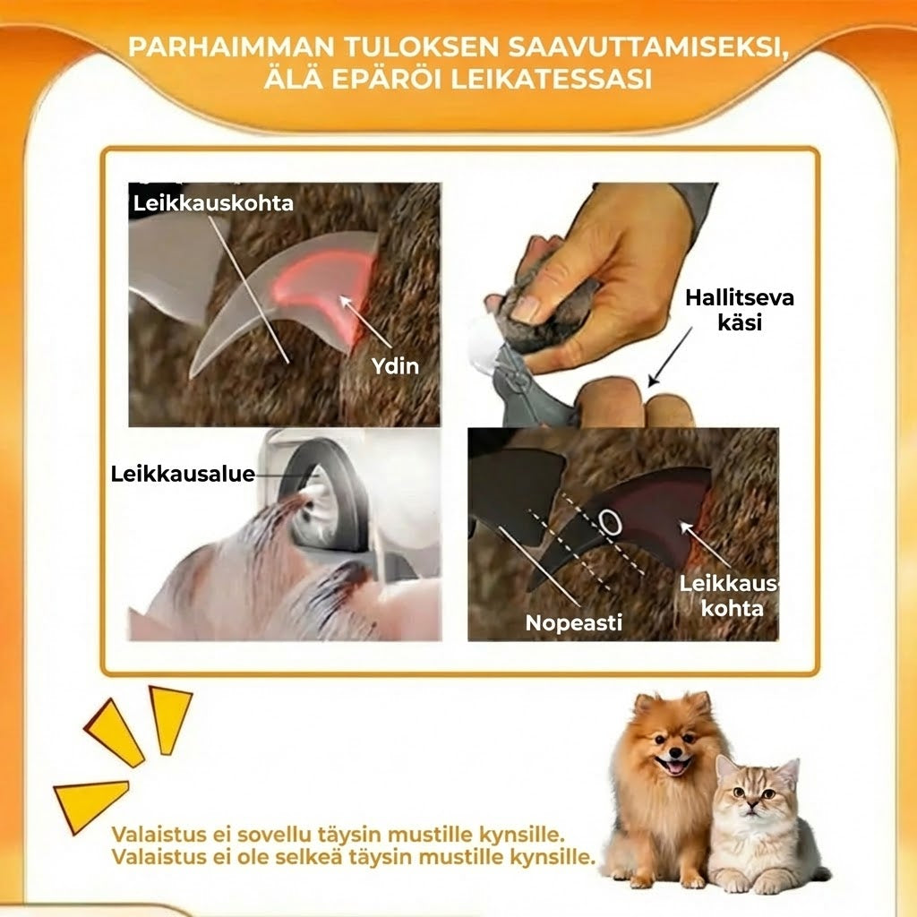 Lemmikkien LED-kynsileikkuri