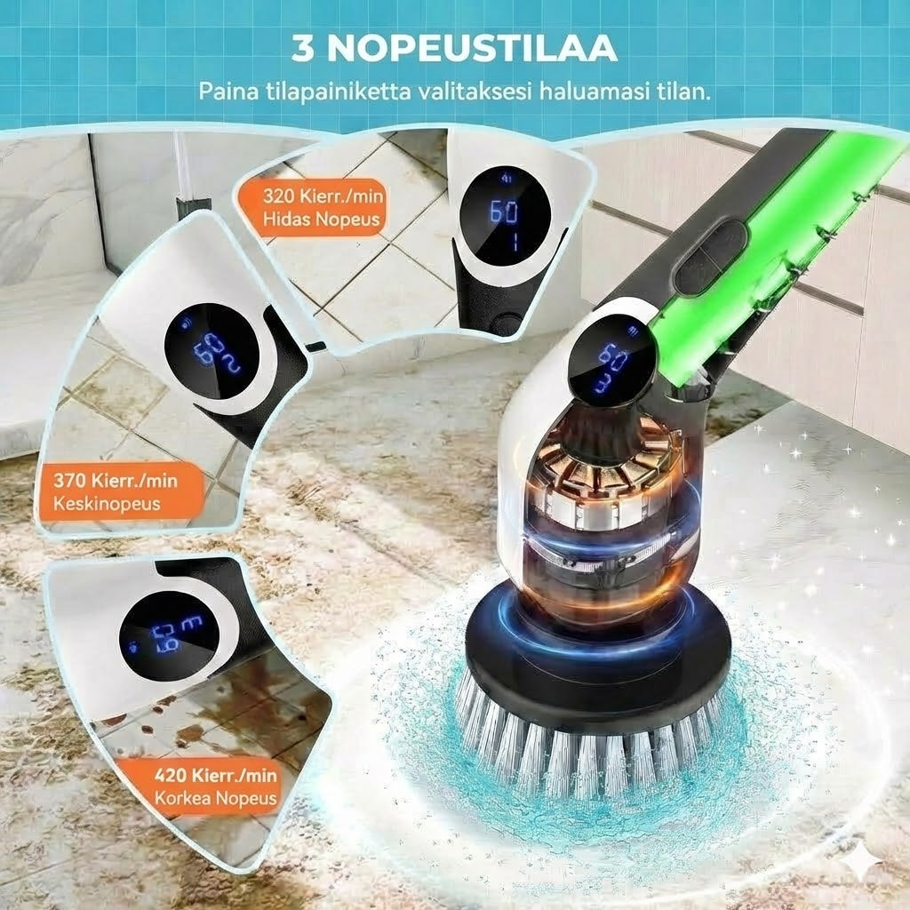 9-in-1 sähköinen puhdistusharja