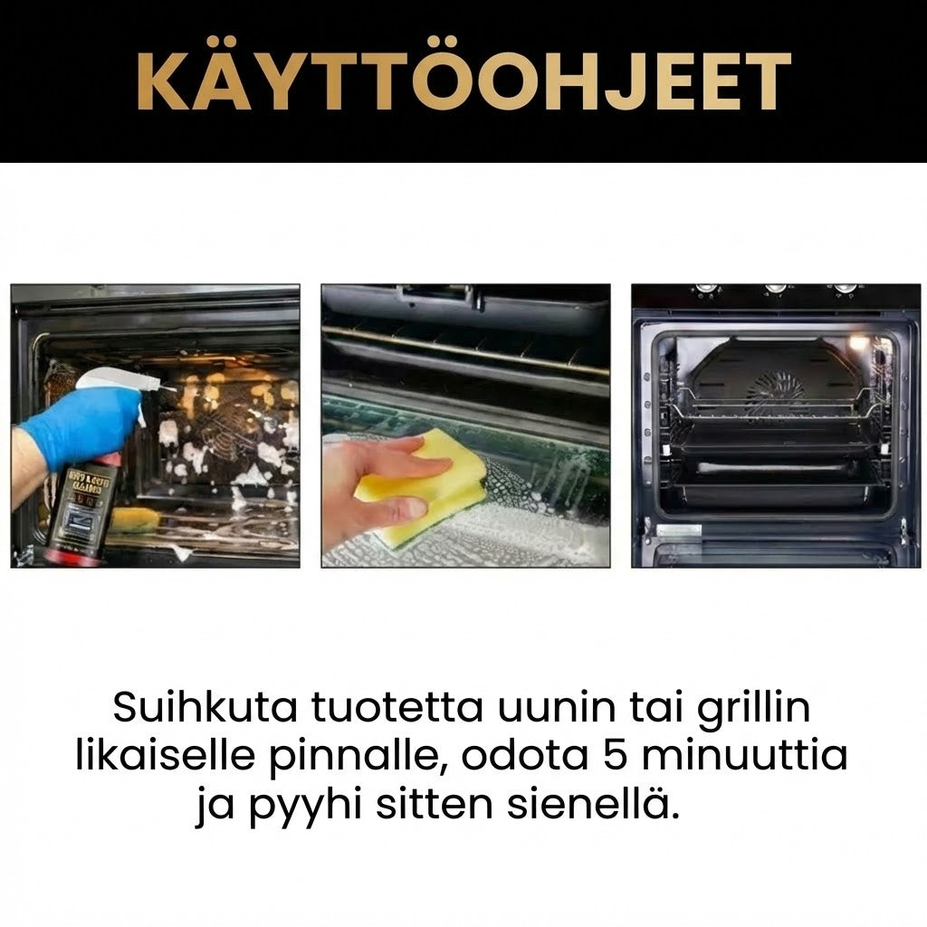 Uunin ja grillin puhdistussuihke