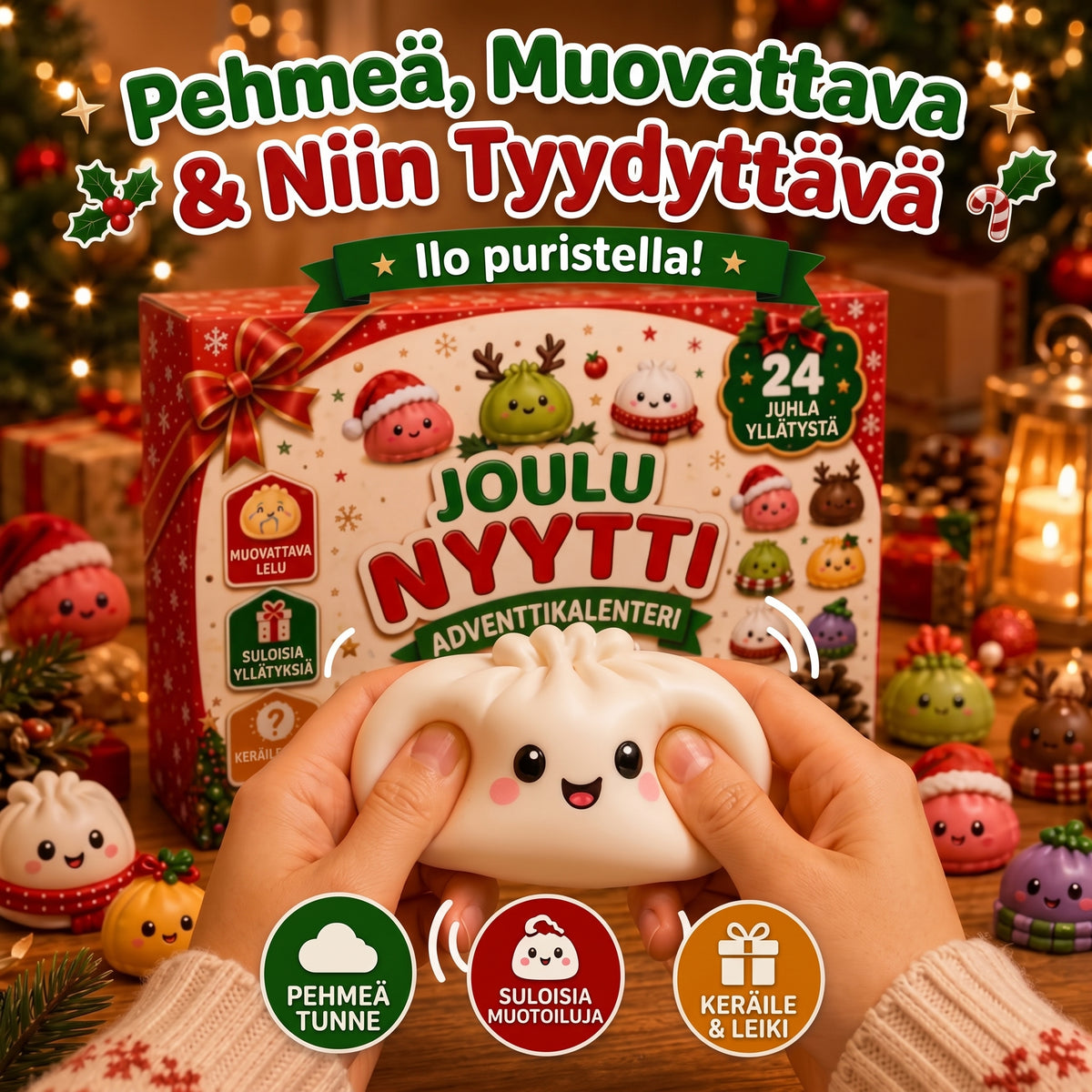 Dumpling squishy -adventtikalenteri