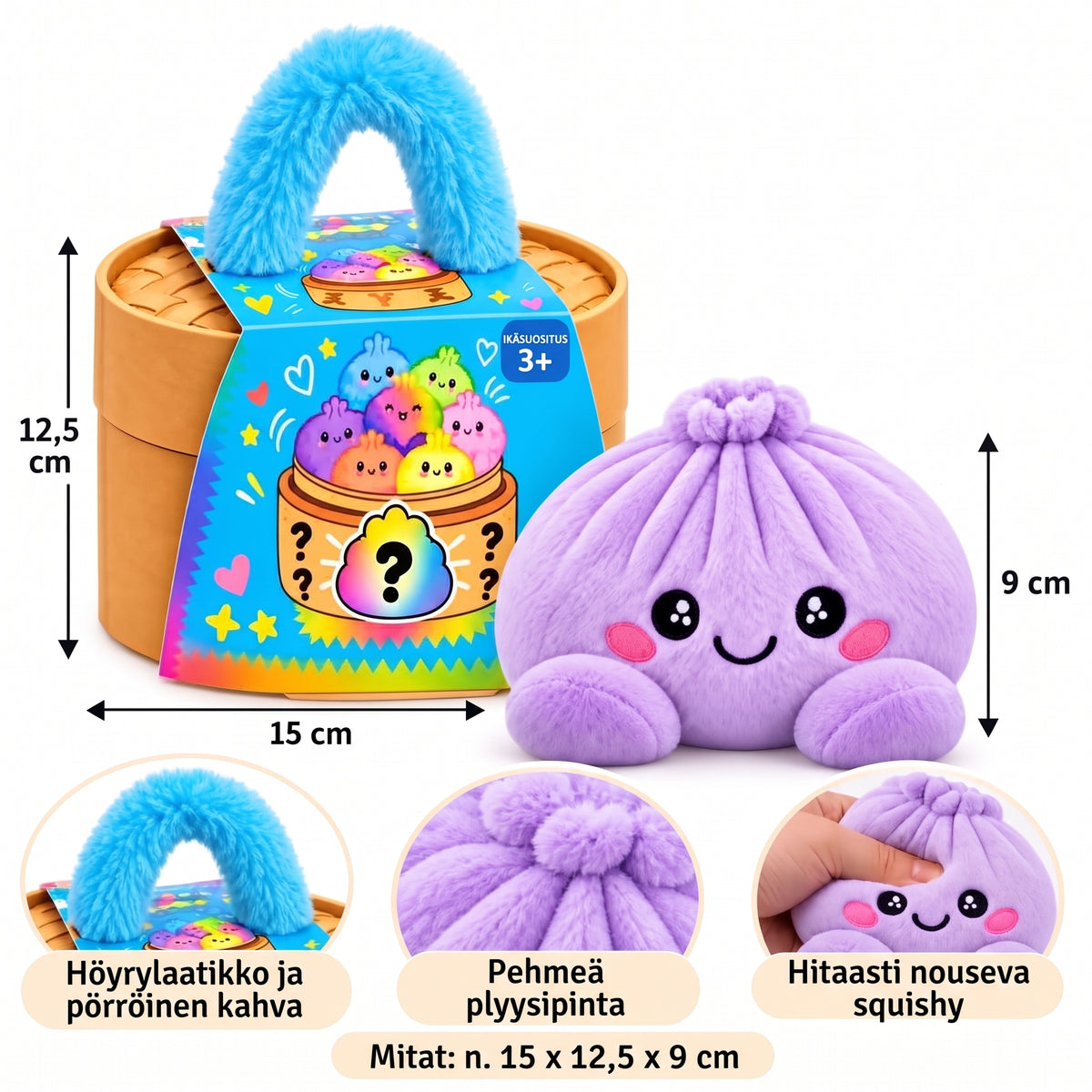 Dumpling squishy -pehmolelut höyrytyskorilla