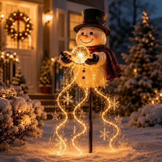 Snowman Magic Fountain LED-puutarhavalaisin