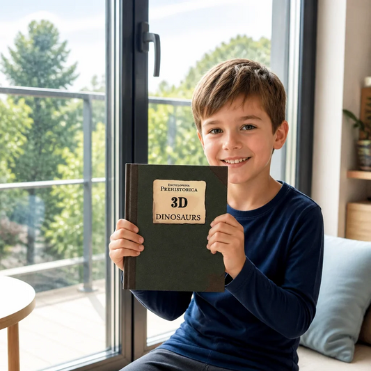 Interaktiivinen 3D pop up dinosaurus-kirja