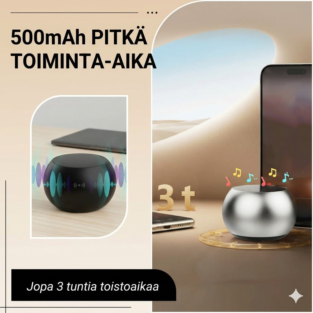 Bluetooth-minikaiutin bassolla