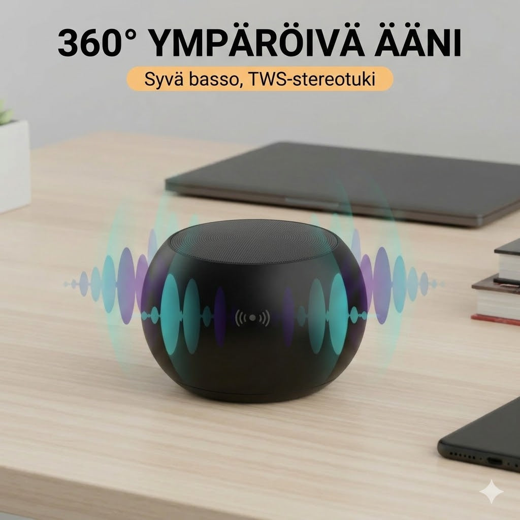 Bluetooth-minikaiutin bassolla
