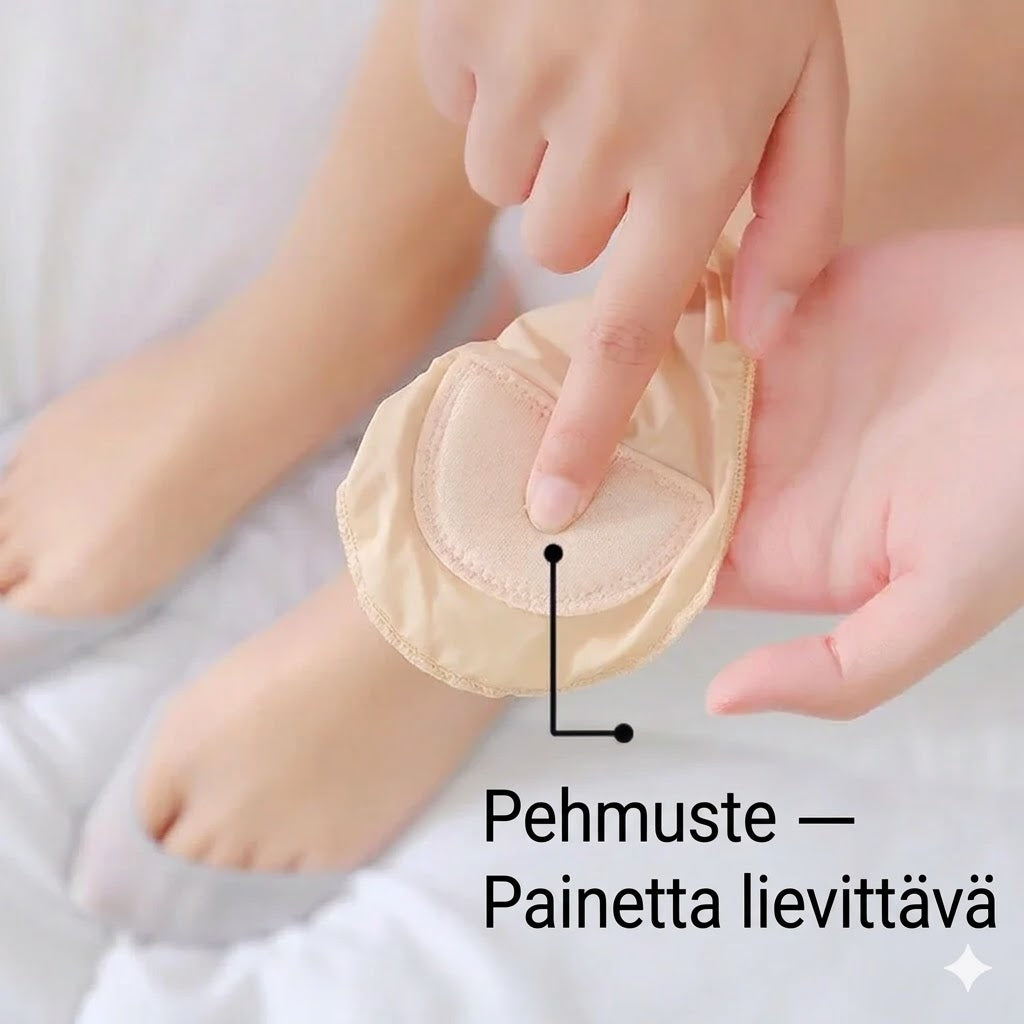 Liukumattomat näkymättömät silikonisukat