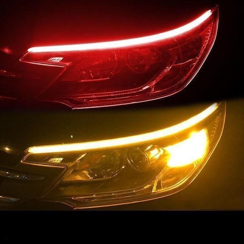 Auton ajovalojen LED-valaistus