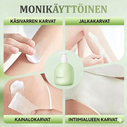 Hellävarainen ja ärsyttämätön karvanpoistovoide (230g + lasta)