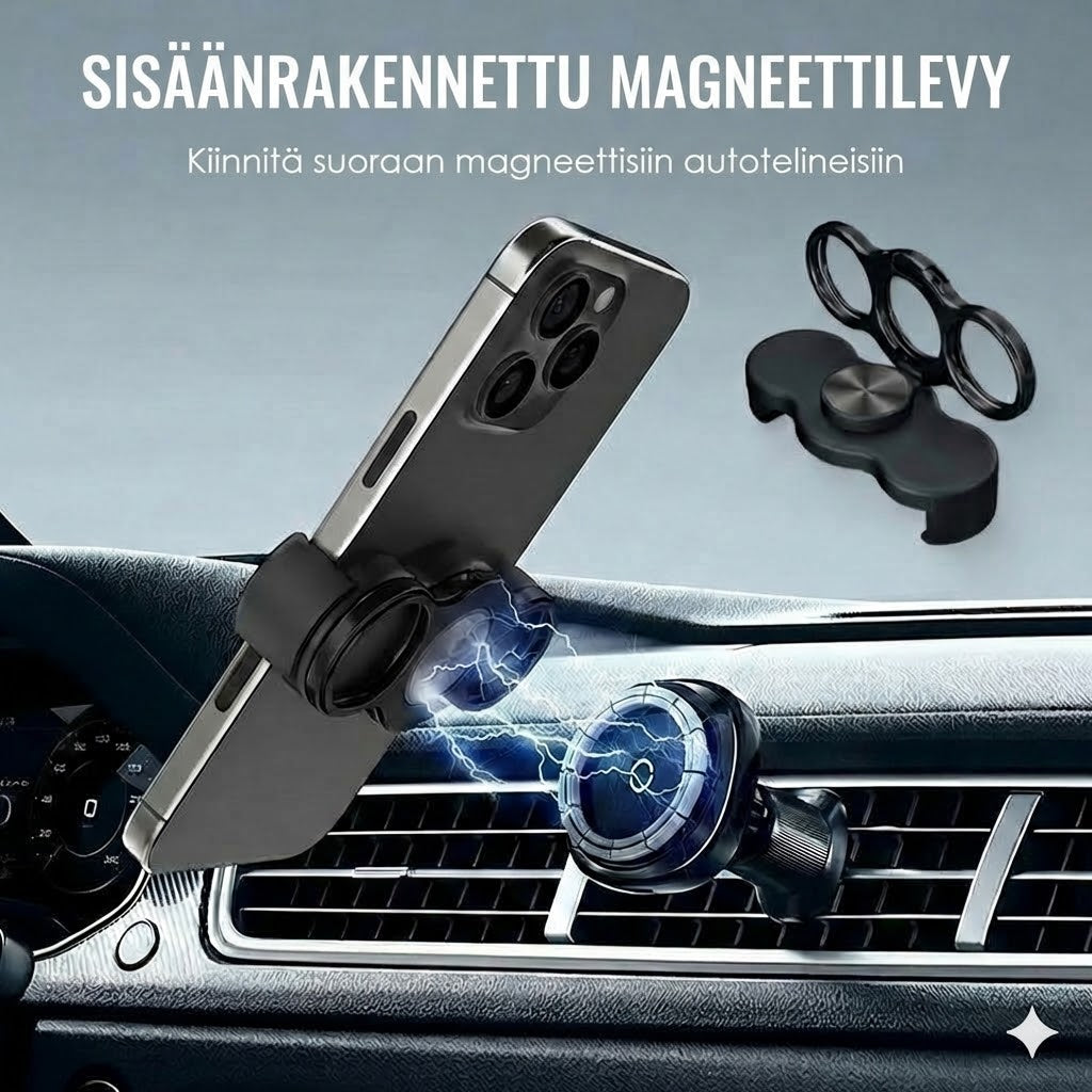 Kolmen sormen kaksoissormus, jossa on klipsi takana