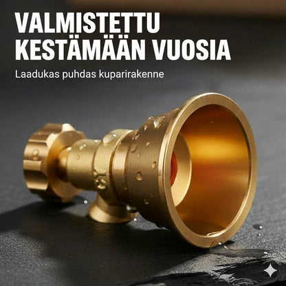 Säädettävä messinkisuutin maatalousruiskulle
