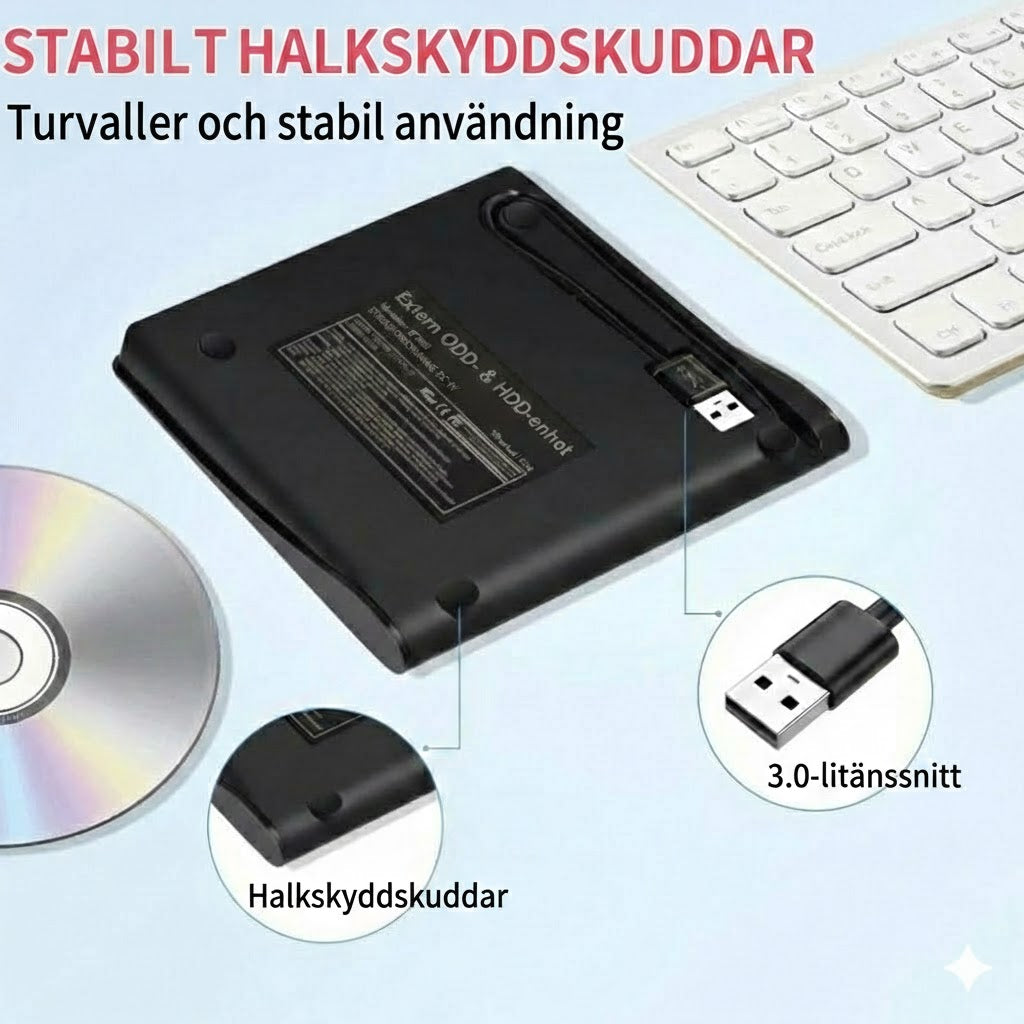 Ulkoinen CD/DVD-asema kannettavalle tietokoneelle