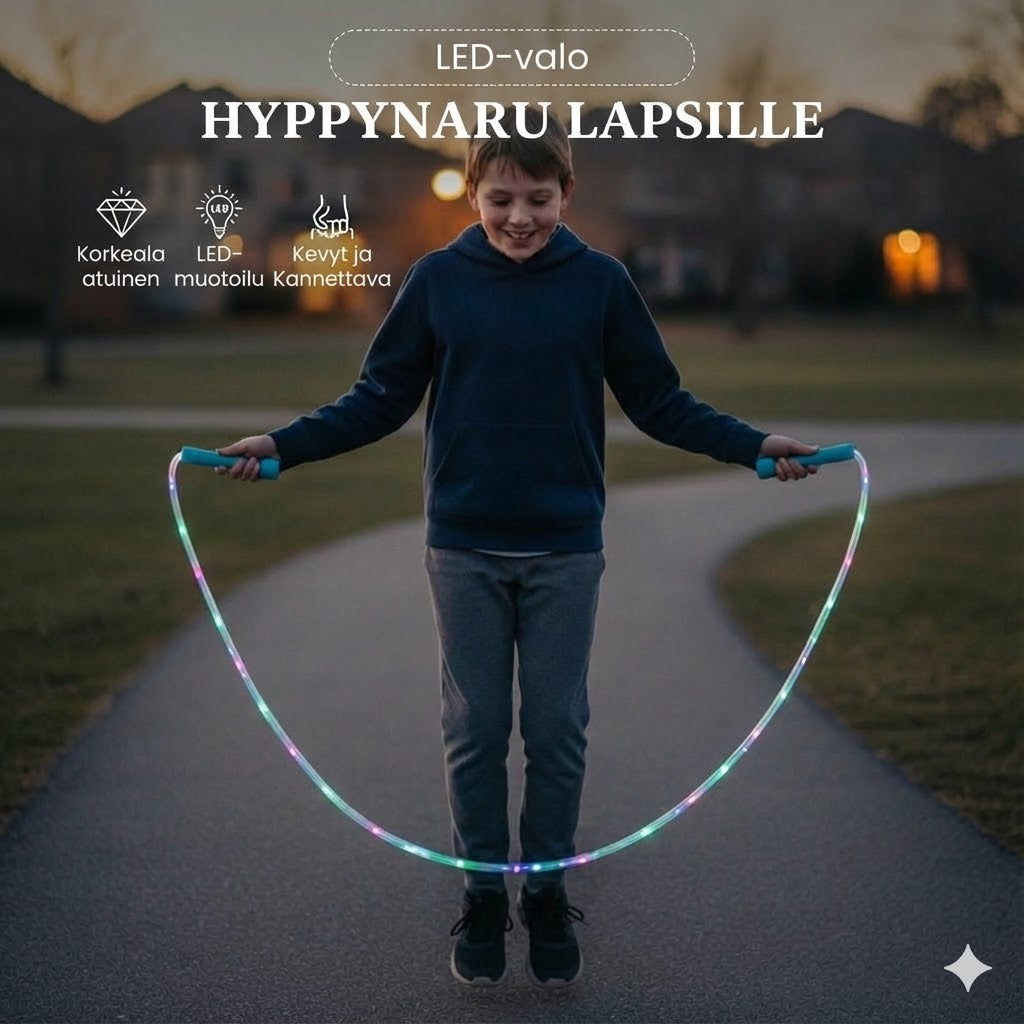 LED-valaistu hyppynaru lapsille
