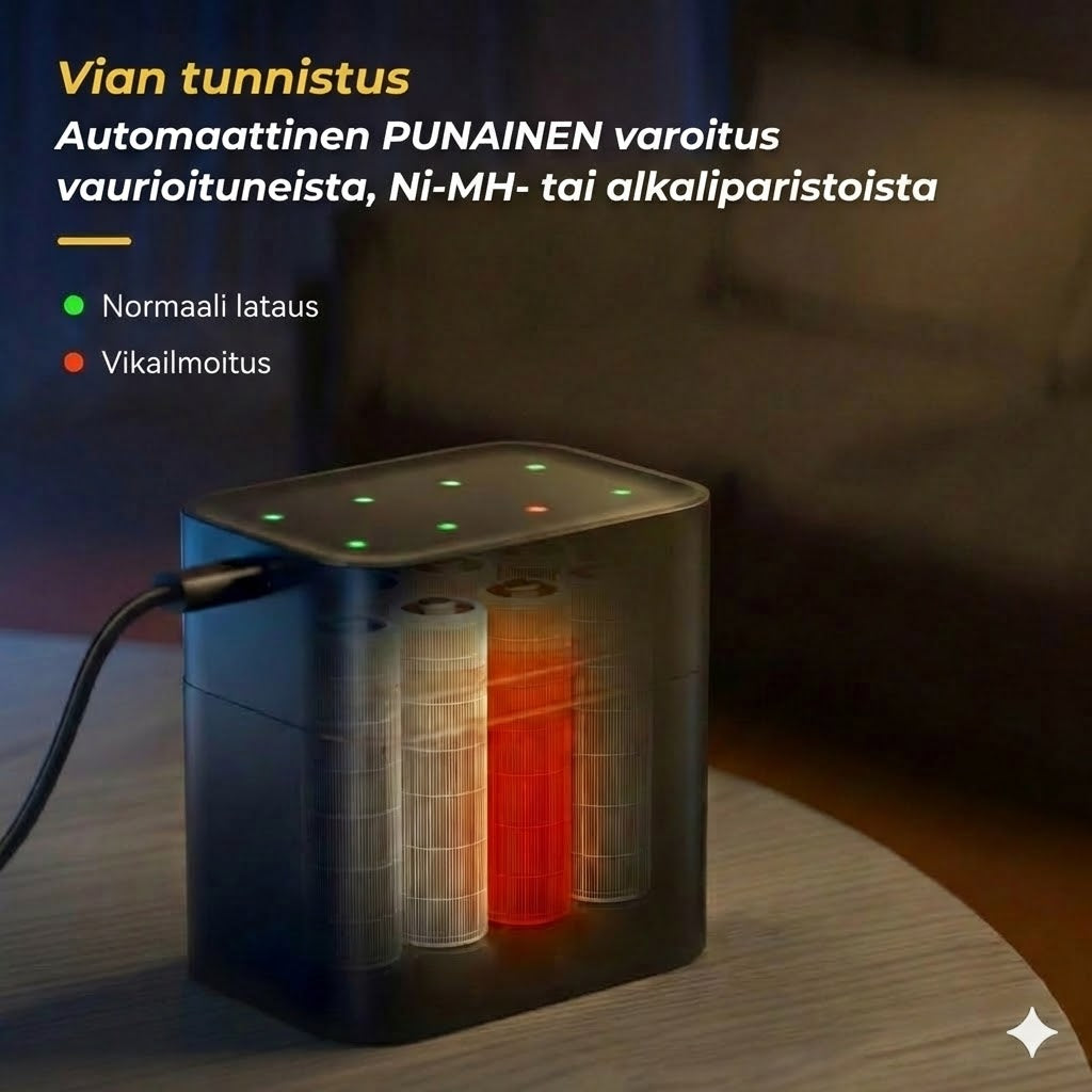Litiumakkulaturi - Ylilataussuoja