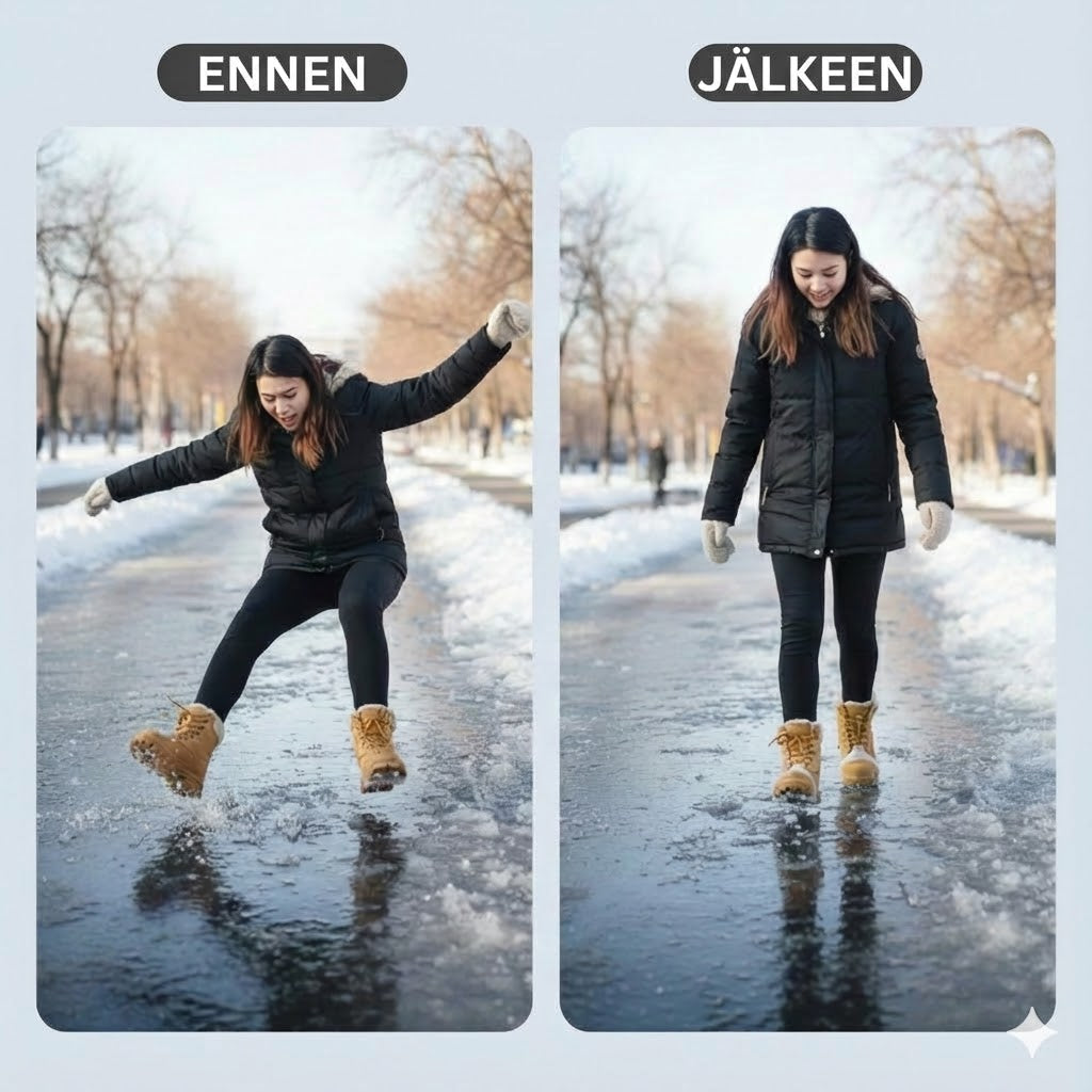 Yleismalliset 5-piikkiset jäänastat kenkiin ja saappaisiin