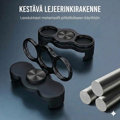 Kolmen sormen kaksoissormus, jossa on klipsi takana