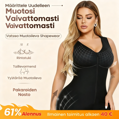 Vatsaa hallitseva pakaralihasten kohottaja vetoketjulla ja haaroilla, fajas colombianas