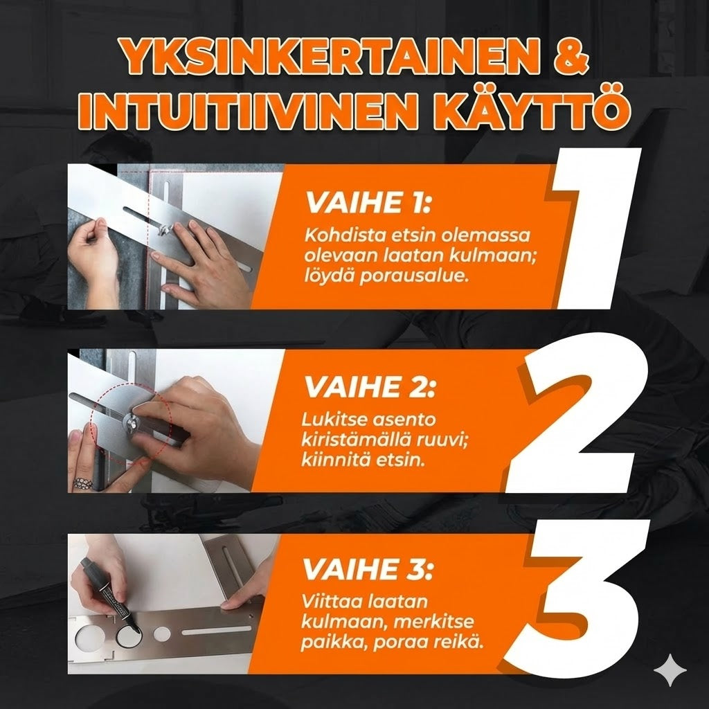 Täysin kulmassa säädettävä poraustyökalu