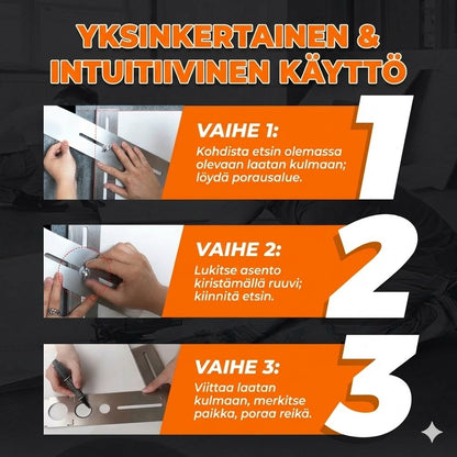 Täysin kulmassa säädettävä poraustyökalu