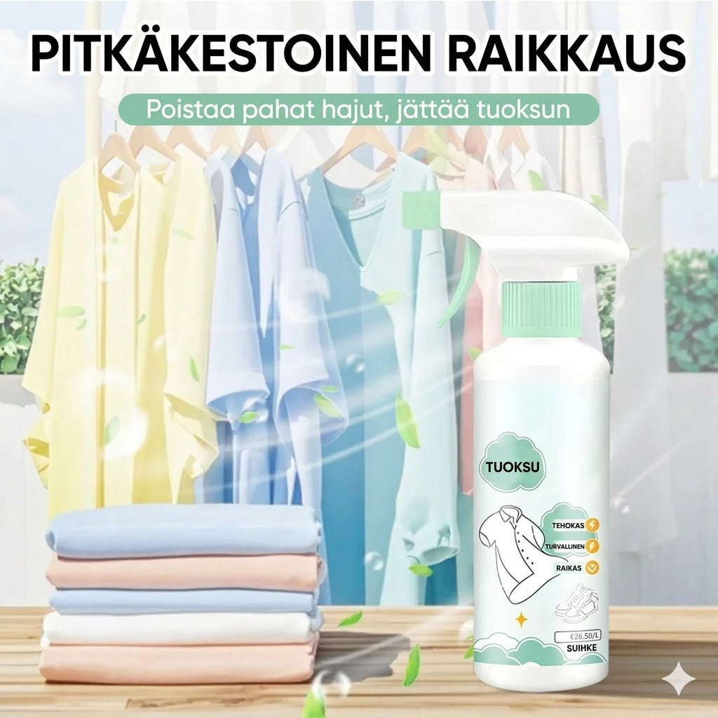 Vaatteiden tahranpoistosuihke