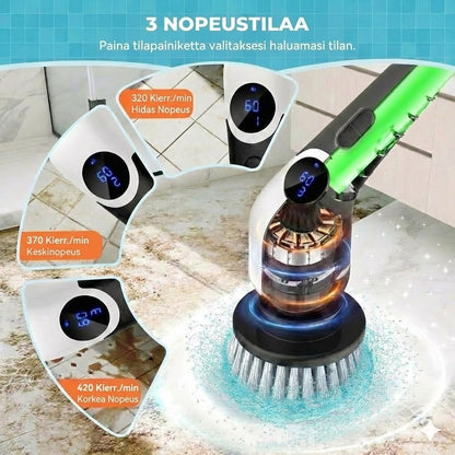 9-in-1 sähköinen puhdistusharja
