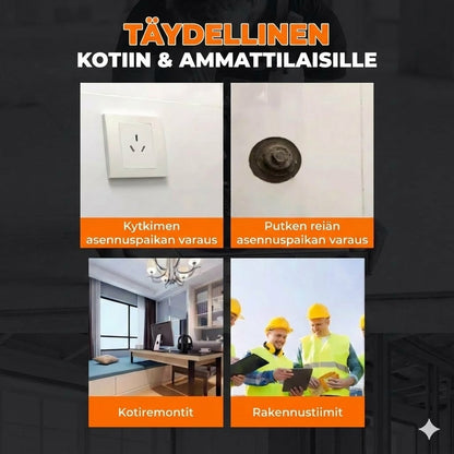 Täysin kulmassa säädettävä poraustyökalu