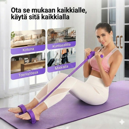 Istumaannousutreeni kotiin: Vatsalihakset kiinteytettynä
