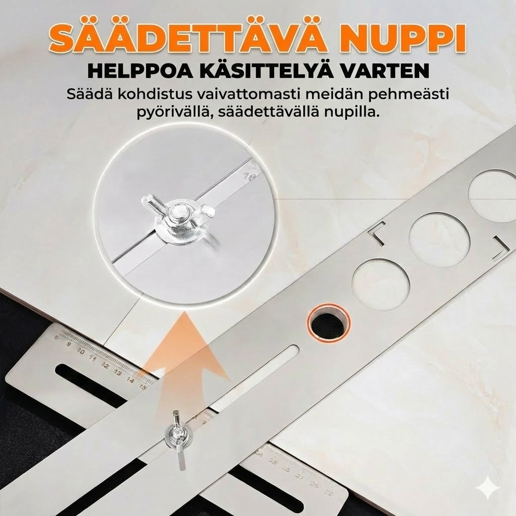 Täysin kulmassa säädettävä poraustyökalu