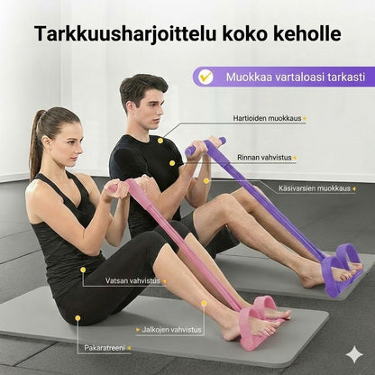 Istumaannousutreeni kotiin: Vatsalihakset kiinteytettynä