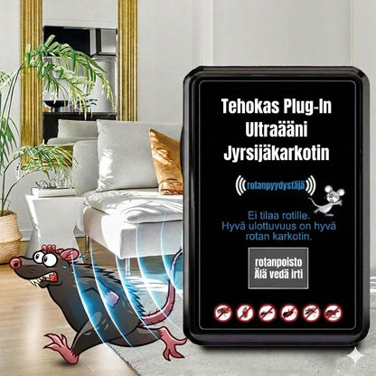 Tehokas pistorasiaan kytkettävä ultraäänituholaiskarkotin
