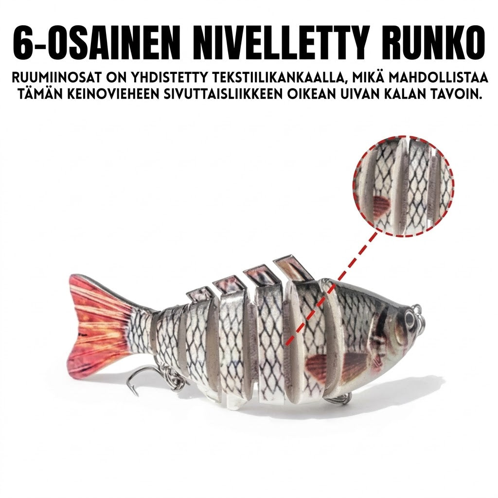 Moniosainen bioninen uintiuistin