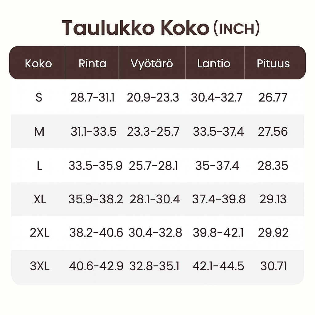 Vatsaa hallitseva pakaralihasten kohottaja vetoketjulla ja haaroilla, fajas colombianas