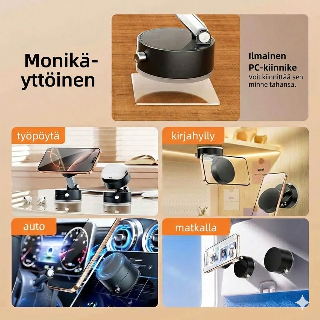Taitettava kannettava magneettinen matkapuhelinteline
