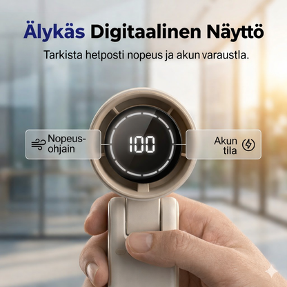 Kannettava käsituuletin digitaalisella LED-näytöllä
