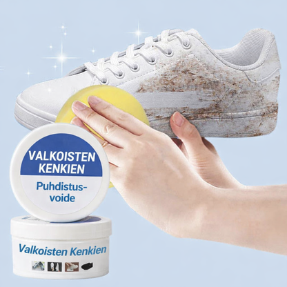 Puhdistusvoide valkoisille kengille