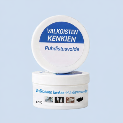 Puhdistusvoide valkoisille kengille