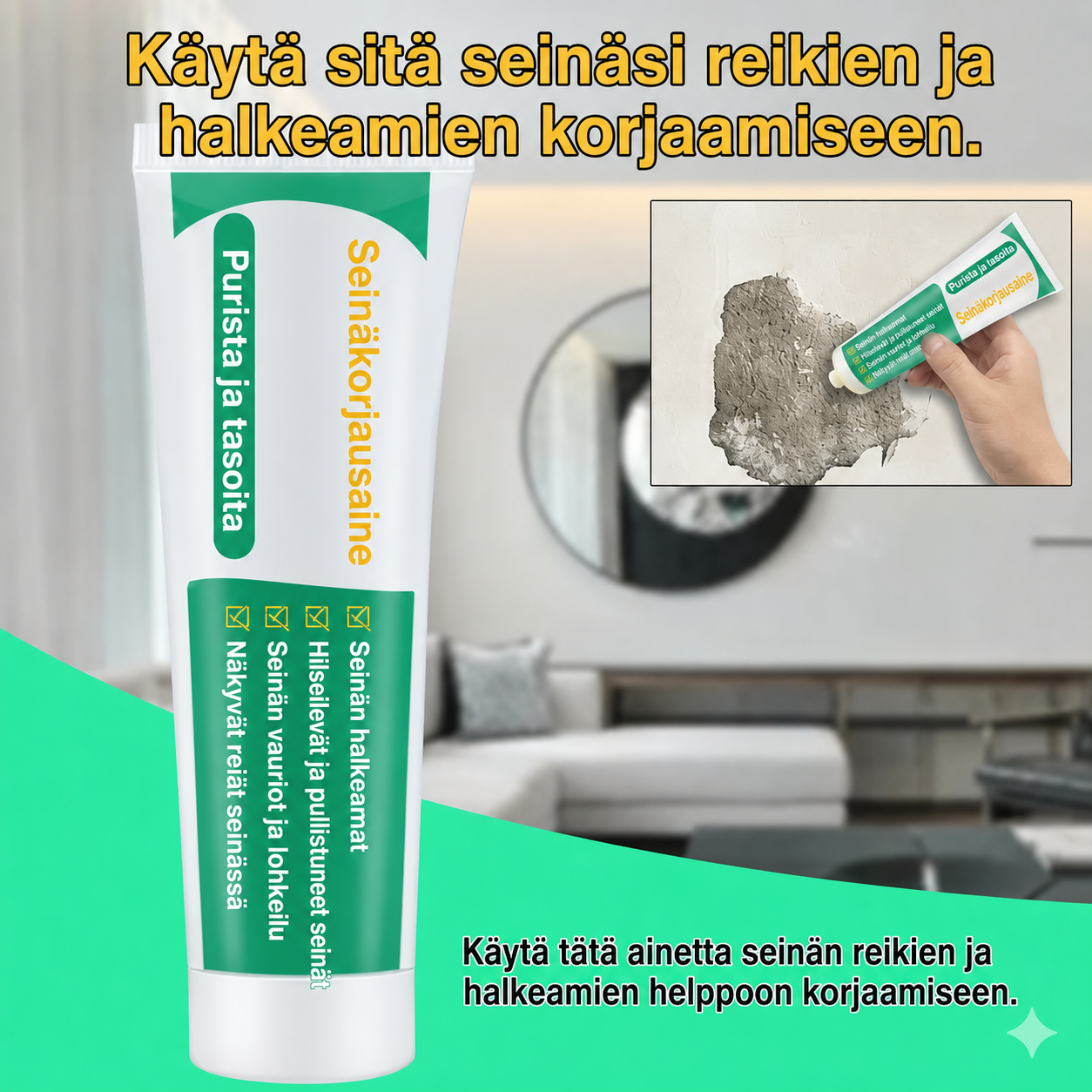 Myrkytön seinänpaikkausaine