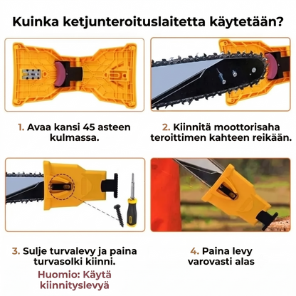 Moottorisahan teroitin 5 teroituskivellä
