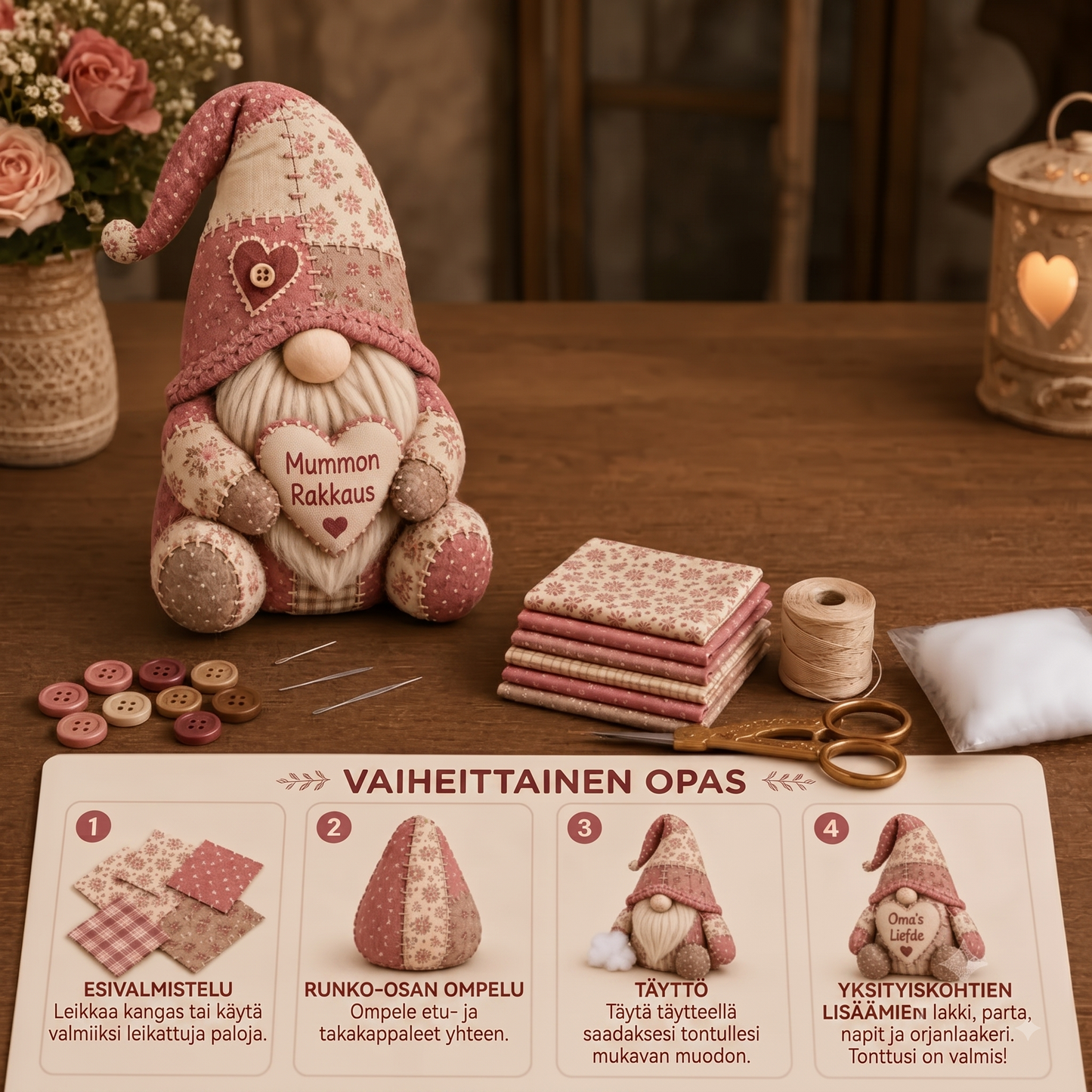 Aloittelijoiden tonttuompelupaketti
