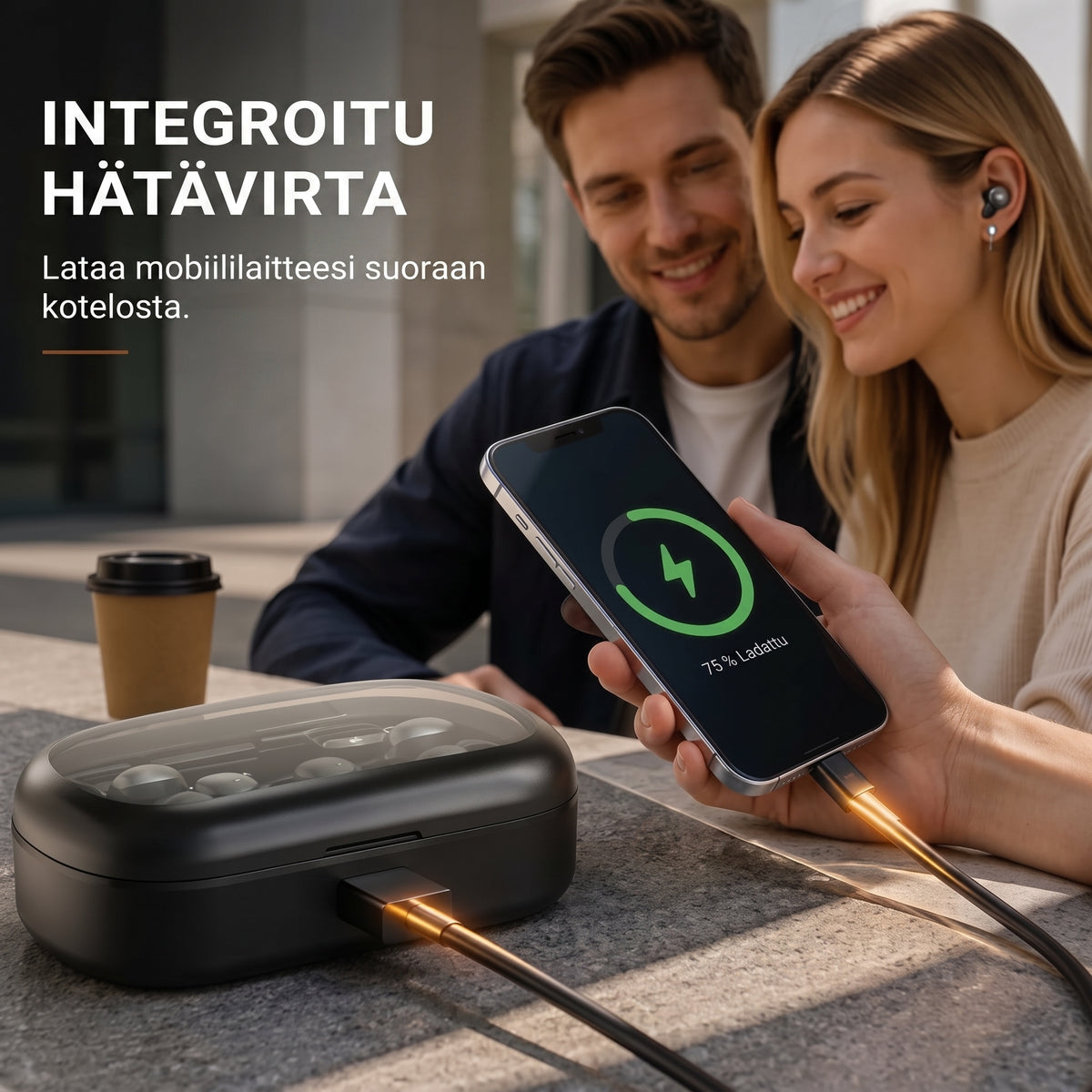 Kevyet Bluetooth-kuulokkeet korvaklipsillä urheiluun