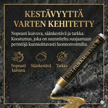 Kultainen hautakiven merkintätussi entisöintiin