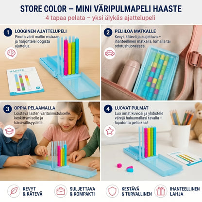 Kannettava värienlajittelupeli loogiseen ajatteluun
