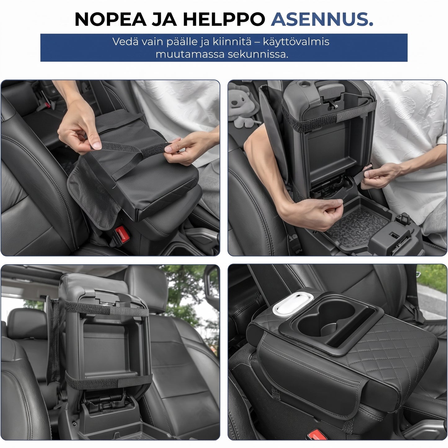 5-in-1 järjestelijä auton keskikonsoliin