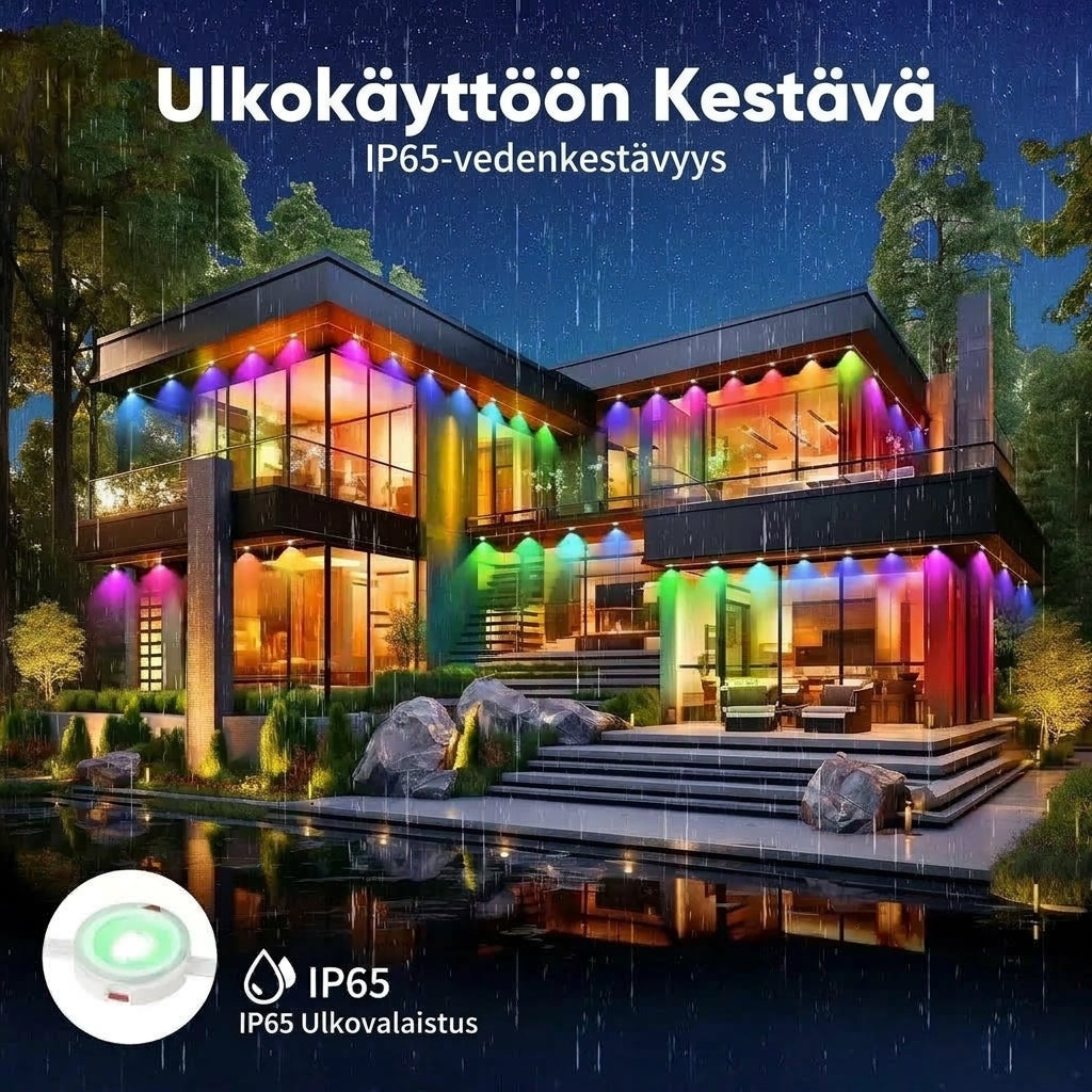 Älykäs RGB-valosarja ulkokäyttöön sovellusohjauksella