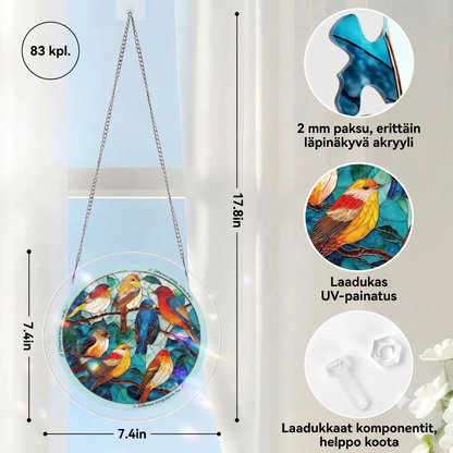 Riippuva akryylipalapeli aurinkosiepparilla, 83 palaa