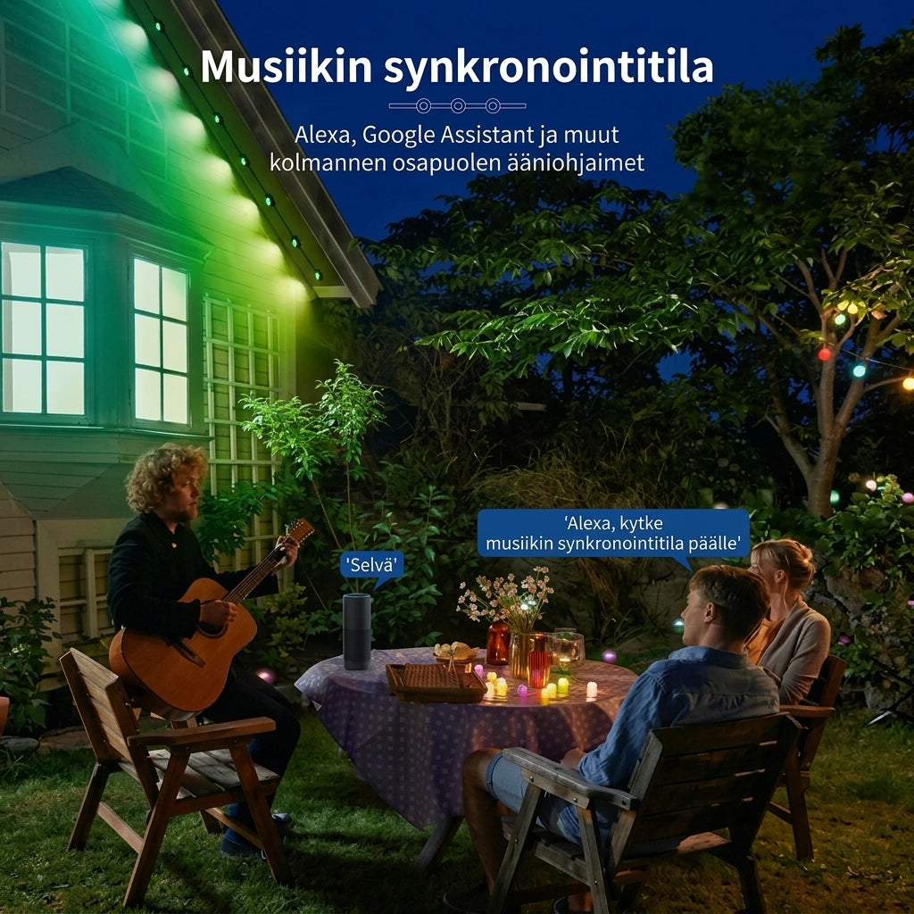 Älykäs RGB-valosarja ulkokäyttöön sovellusohjauksella