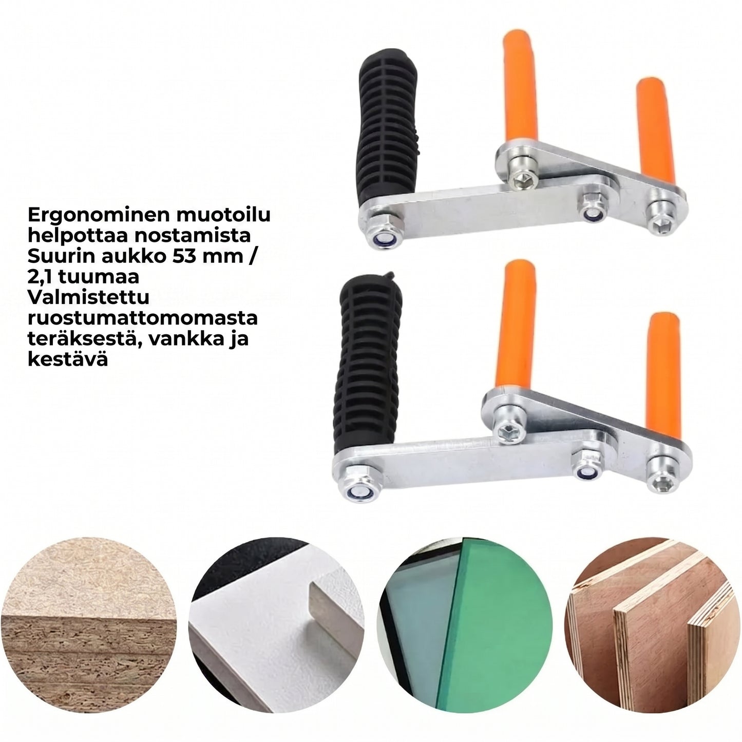 Ergonomiset levynkantimet 2 kpl