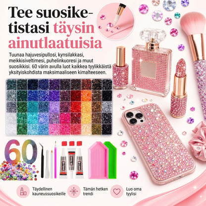 Bedazzle-strassikivisetti 48 000 kpl 60 värissä