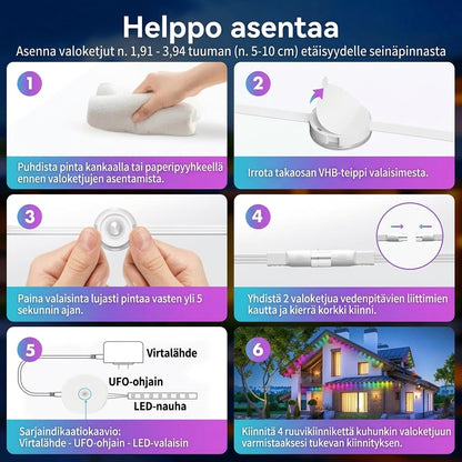 Älykäs RGB-valosarja ulkokäyttöön sovellusohjauksella