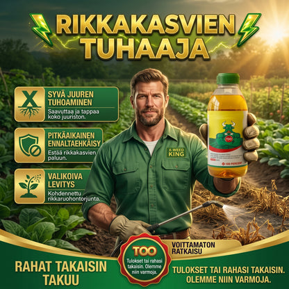 2-in-1 rikkakasvien torjunta-aine puutarhaan ja terassille